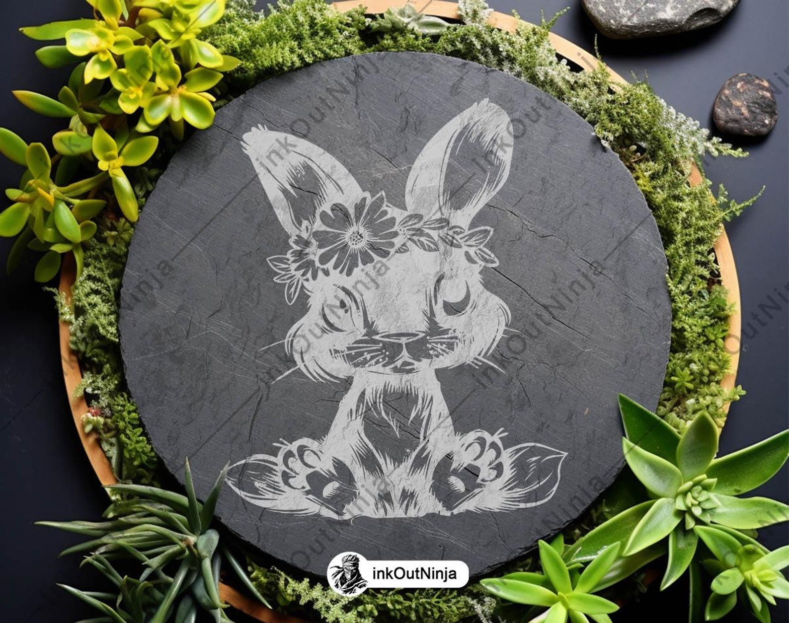 Floral Bunny Clipart Bundle | Cute Flower Crown Rabbit SVG PNG | Spring ...