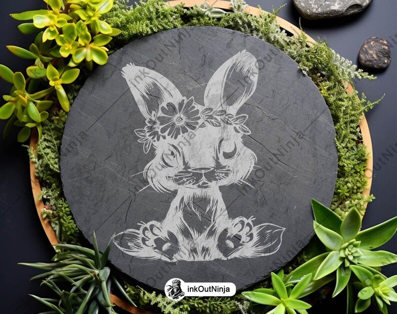 Floral Bunny Bundle Rabbit SVG PNG Woodland Animal Cricut Laser ...