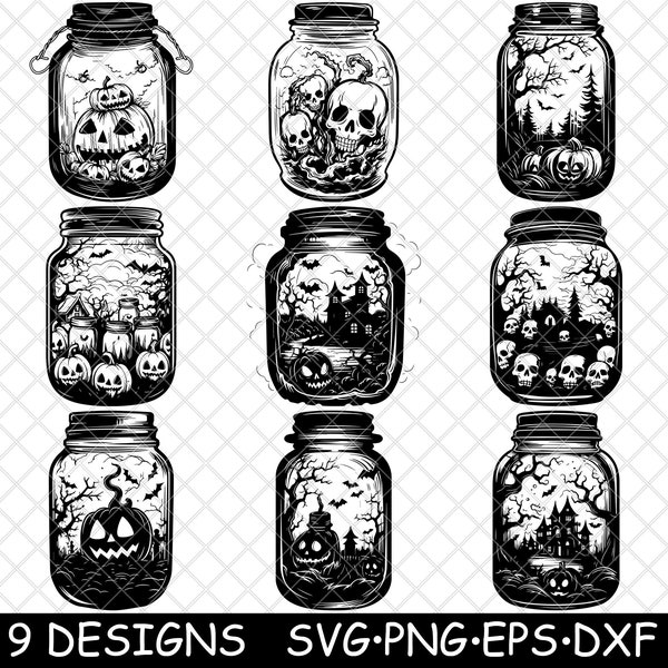 Halloween Mason Jar - Etsy