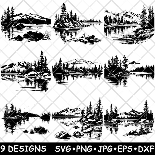 Clear Lake California Svg Etsy