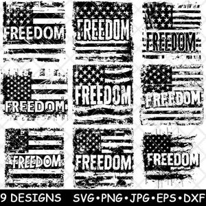 Bandera estadounidense Libertad Patriota Grandeza Orgullo Archivo láser SVG PNG JPG Escala de grises Quemar imagen Cortar Vector Posavasos Negro Blanco CNC Madera