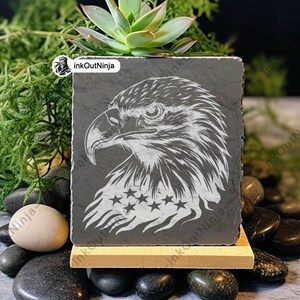 Patriotic Bald Eagle Head SVG Bundle American Flag Eagle Vector for ...