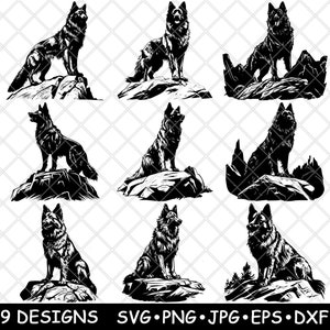 Belgischer Tervuren Hund Schäferhund Wächter Hund Laser-Datei SVG PNG JPG Graustufen Brennen Bild Schnitt Vektor Untersetzer Schwarz Weiß Cnc Holz