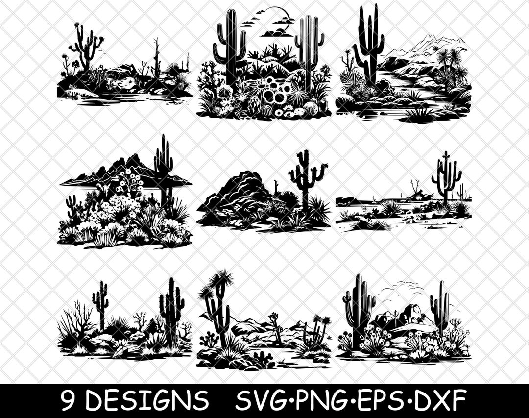 Desert Succulent Cacti Cactus Flora Arid Prickly Pear Png,svg,eps ...