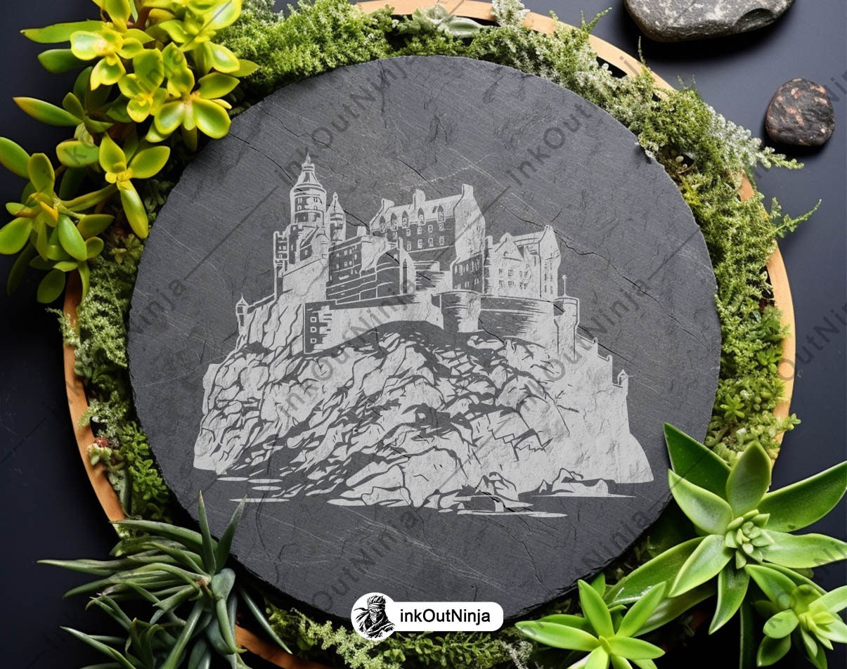 Edinburgh Castle Scotland Rock Fortress Scottish Palace Laser File