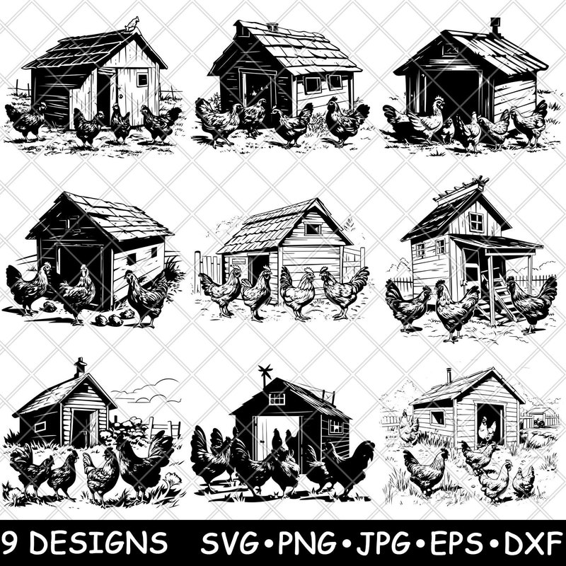  Huhn schablone - Etsy.de Illustration 