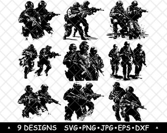US Police SWAT Tactical Team Army Unit Soldier Military Service Svg,Dxf,Eps,PNG,Cricut,Silhouette,Cut,Laser,Stencil,Sticker,Clipart,Print