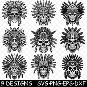 Aztec Jaguar Warrior Skull Native Mexica Headdress PopSockets PopGrip:  Swappable Grip for Phones & Tablets