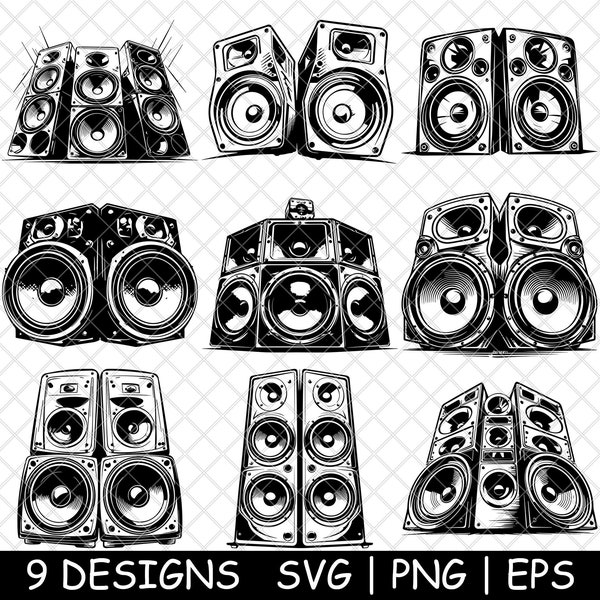 Speaker Sound System Audio Device Studio Pro Blueetooth PNG,SVG,EPS,Cricut,Silhouette,Cut,Engrave,Stencil,Sticker,Decal,Vector,Clipart,Print