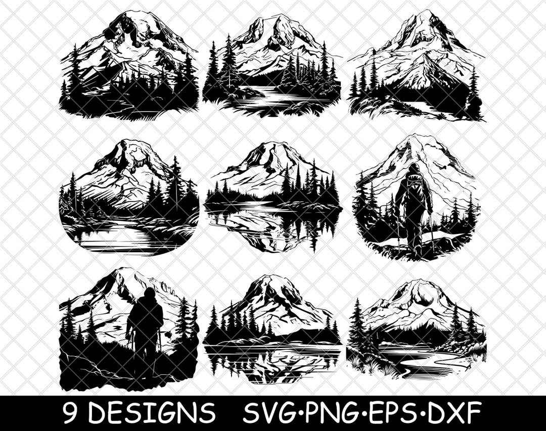 Mount Rainier National Park Washington Volcano Peak Alpine Glacier Svg ...
