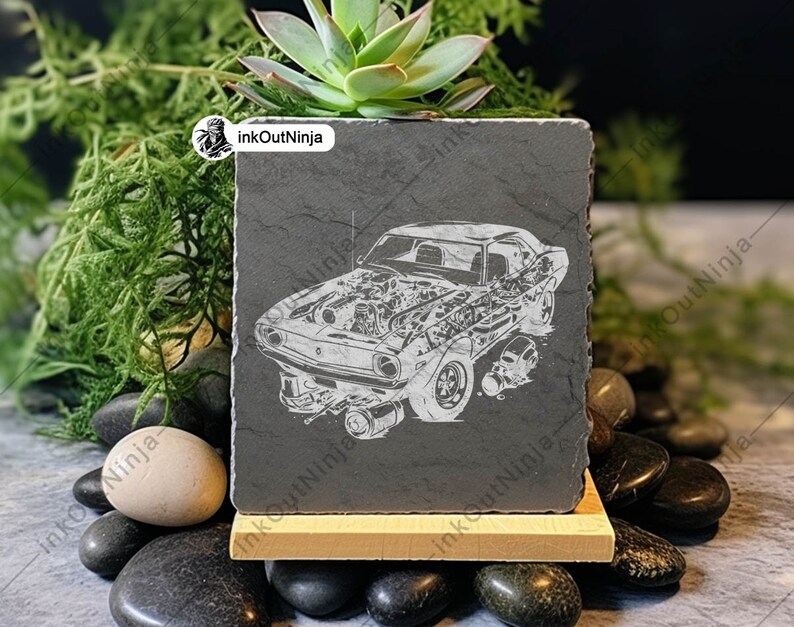 Muscle Car Bundle Classic Hot Rod Clipart Supercharged Engine Vector ...