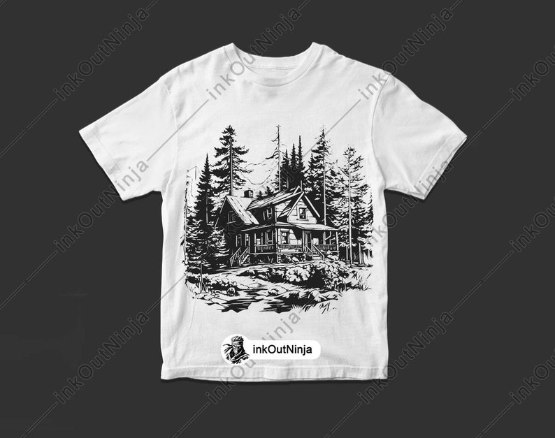 Forest Cabin SVG Bundle Rustic Lodge Clipart Woodland House Vector Art ...