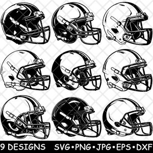 Football Helm Vintage Gridiron Kopfbedeckung Sporthelm Set für Aufkleber, Cricut, Lasergravur