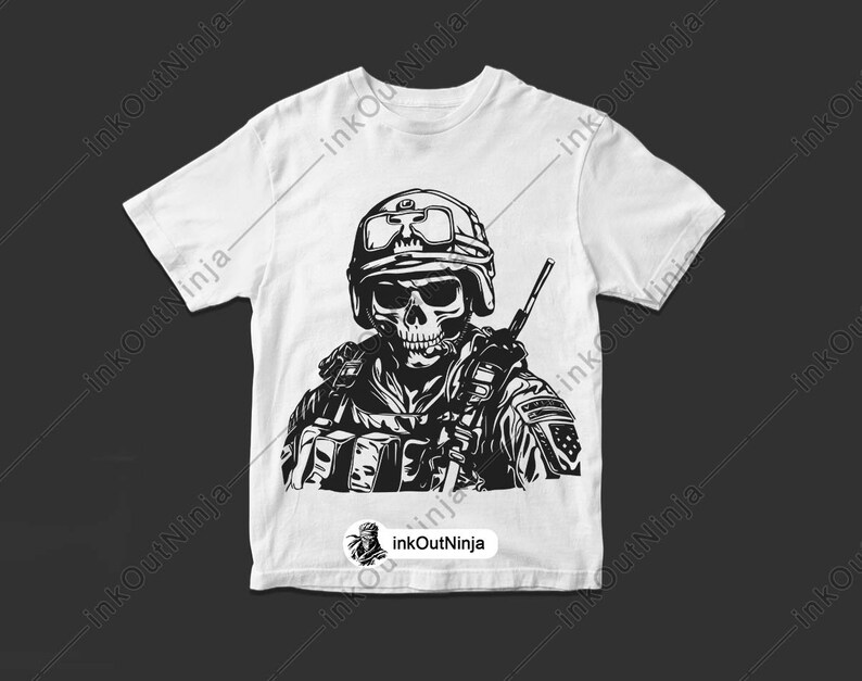 Skeleton Army US Soldier Skull Pilot Troops Operative Swat Corpse Svg ...