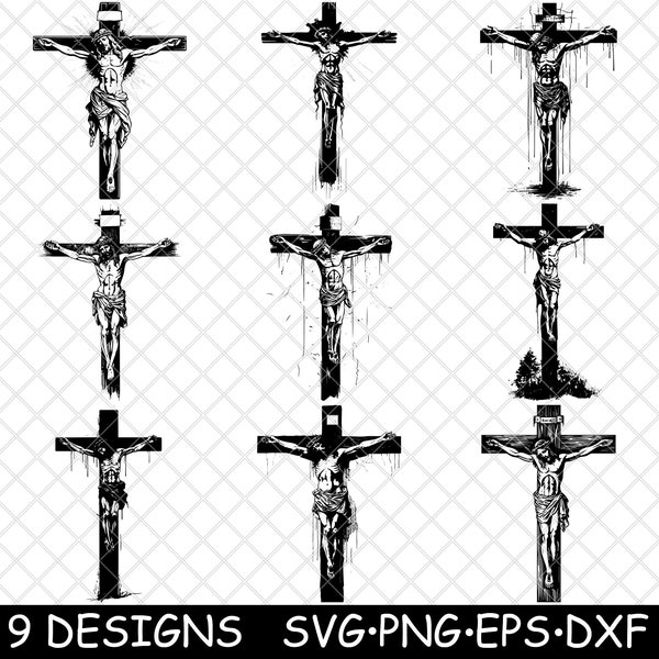 Crucifix Jesus Cross Catholic Religious Eucharist Christ Coaster Black White Laser SVG PNG Grayscale Burn Image Cut Engrave Coaster Cnc Wood