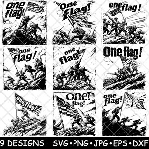 Soldats américains victoire un drapeau héros hommage armée fichier laser SVG PNG JPG niveaux de gris gravure image coupe vecteur sous-verre noir blanc cnc bois