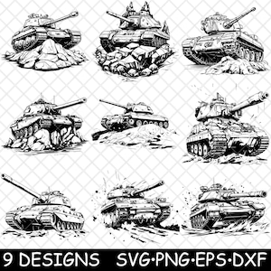 Militaire char de combat armée véhicule blindé de combat fichier laser SVG PNG JPG niveaux de gris gravure image coupe vecteur sous-verre noir blanc cnc bois