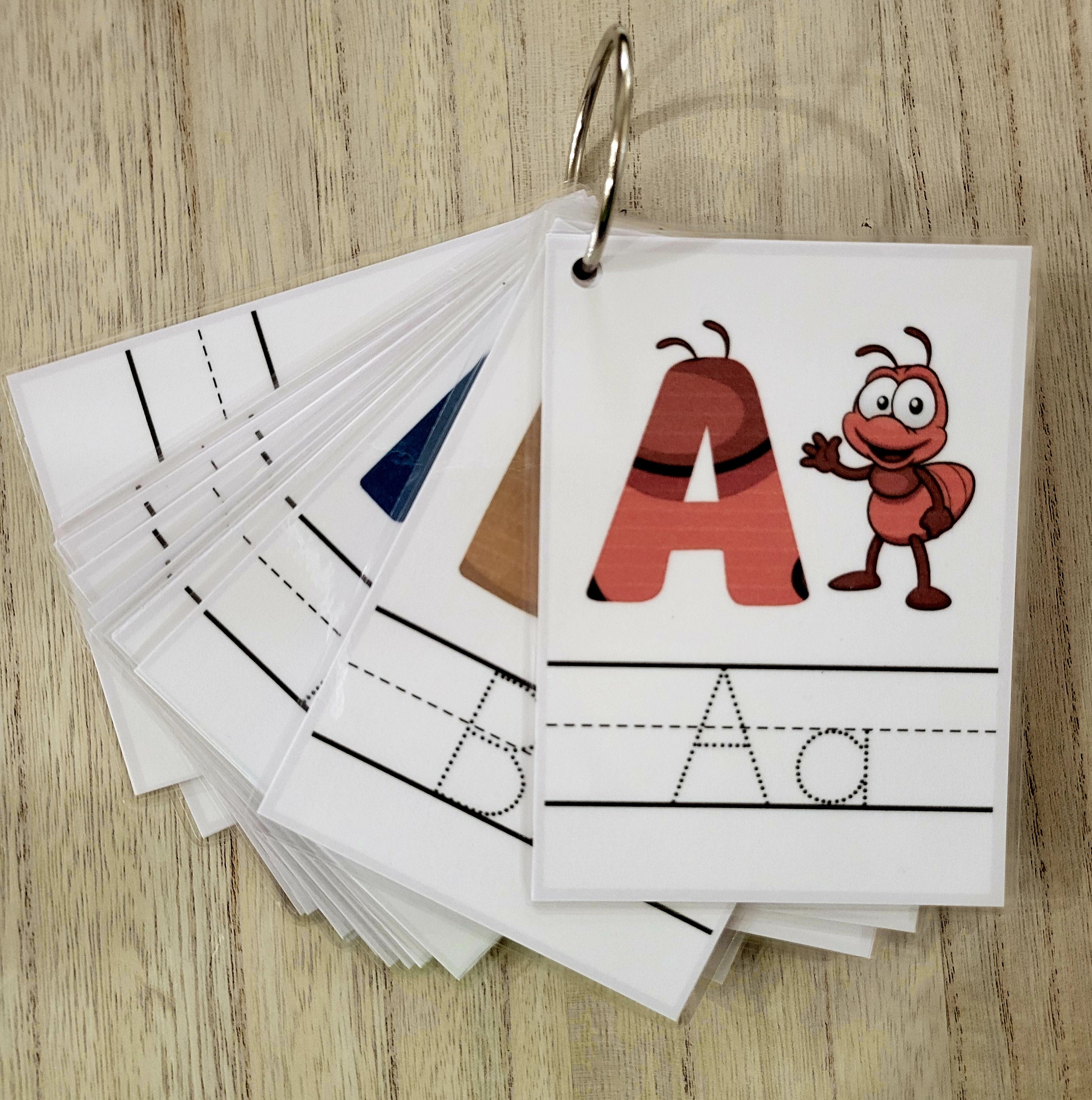 Alphabet Tracing Flashcards Laminated and Double sided | Etsy
