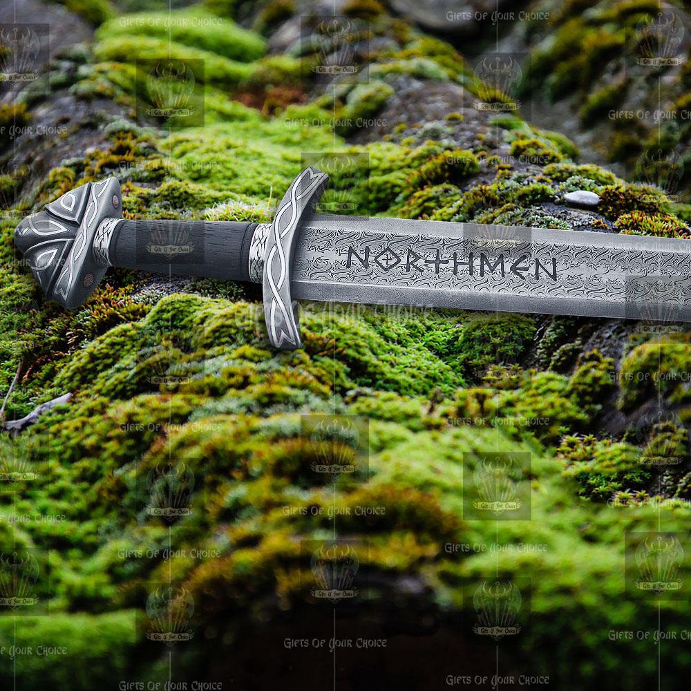 Hand forged Viking Sword by King Ragnar Lothbrok - King Ragnar Lothbrok Viking Sword with Scabbard - Authentic Norse Replica for Collectors
