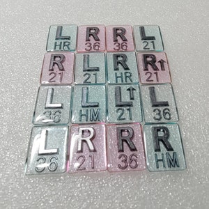 1 set of small x-ray markers 1 L and 1 R with initials max 3 characters, perfect for extremities and pediatrics, minimalist image 5