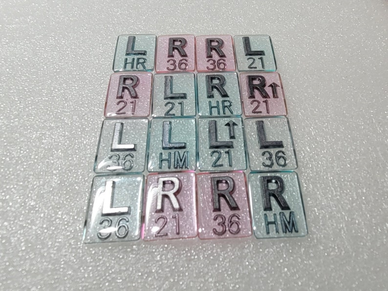 1 jeu de petits marqueurs radiographiques 1 L et 1 R avec initiales 3 caractères max., parfaits pour les extrémités et la pédiatrie, minimaliste image 5
