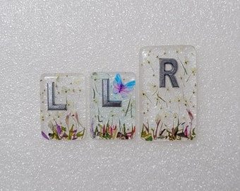 1 set of  "flower meadow" x-ray markers with initials (max 3 characters), simply aesthetic and cute, gift for x-ray techs