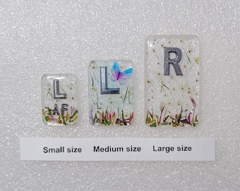 1 set of  "flower meadow" x-ray markers with initials (max 3 characters), simply aesthetic and cute, gift for x-ray techs