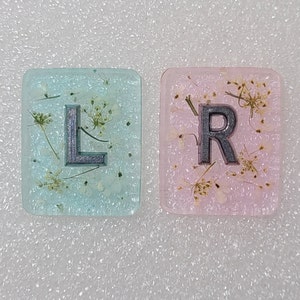 1 par de marcadores de rayos X florales con iniciales (máximo 3 caracteres), simplemente minimalistas y elegantes, regalo para técnicos de rayos X