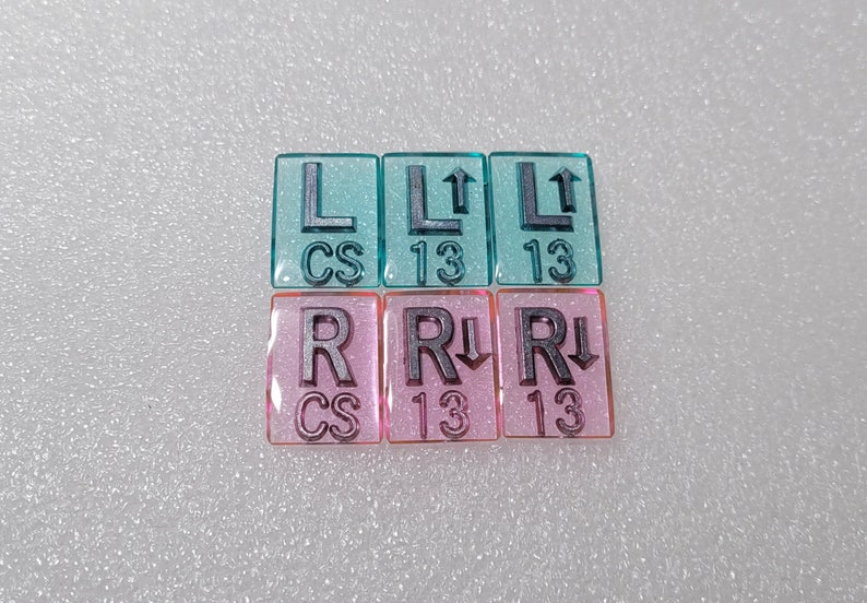 1 set of small x-ray markers 1 L and 1 R with initials max 3 characters, perfect for extremities and pediatrics, minimalist image 10