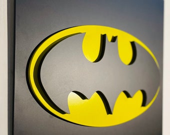 Batman Logo Painting Etsy