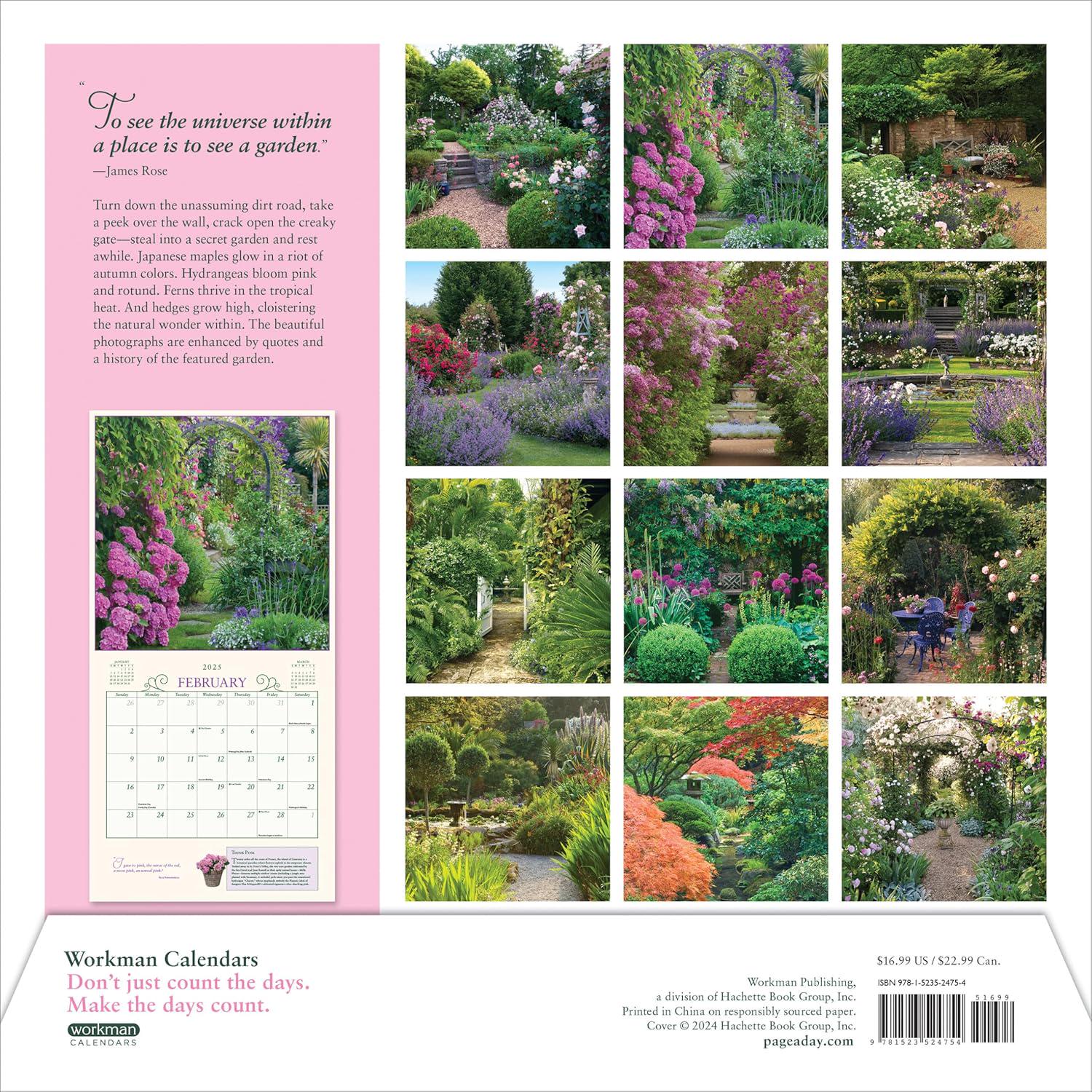 Secret Garden Wall Calendar 2025: A Meditative Calendar That Unites the ...