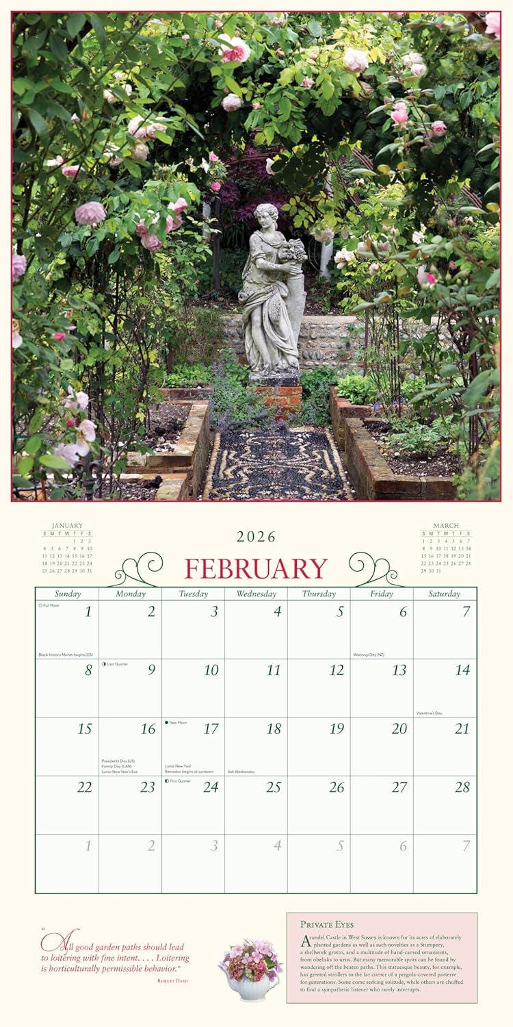 Secret Garden Wall Calendar 2026 - Etsy