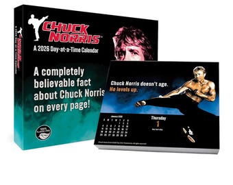2026 Chuck Norris Day-at-a-Time Box Calendar
