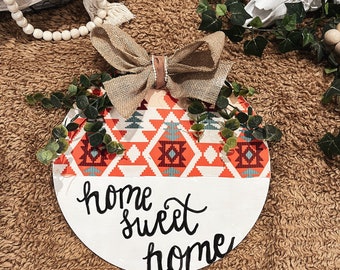 Home Sweet Home Aztec Door Sign