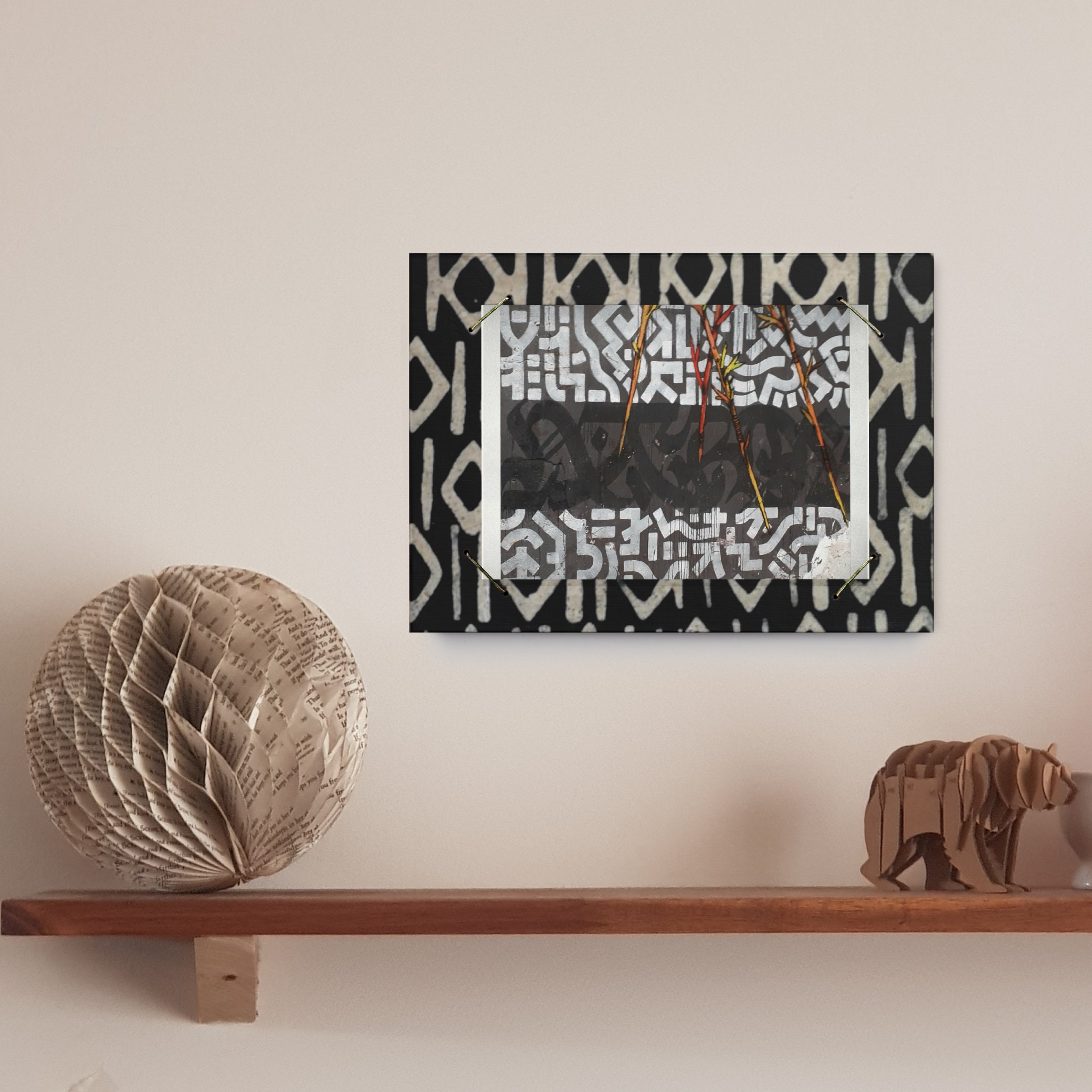 Cadre Photo Impression Offerte, Cadeau Décoration Incassable et Recyclable, Masaï Noir