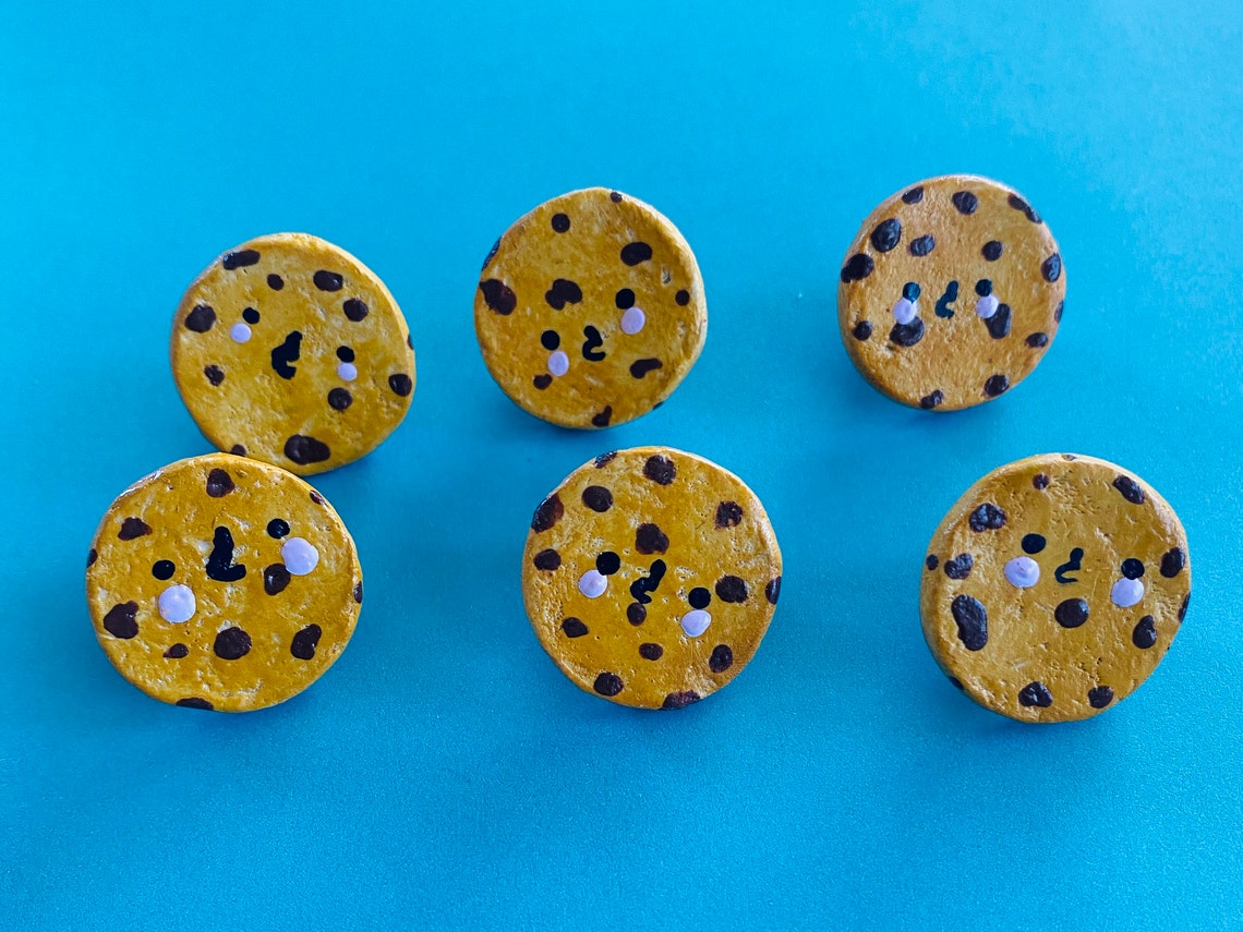 Cute Clay Pins Handmade Clay Pins Polymer Clay Pins Cookie Etsy