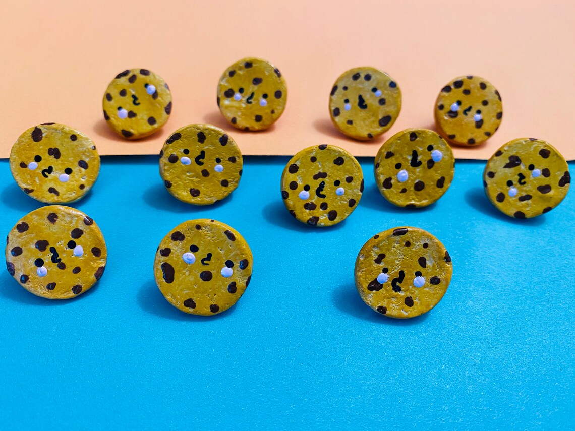 Cute Clay Pins Handmade Clay Pins Polymer Clay Pins Cookie Etsy