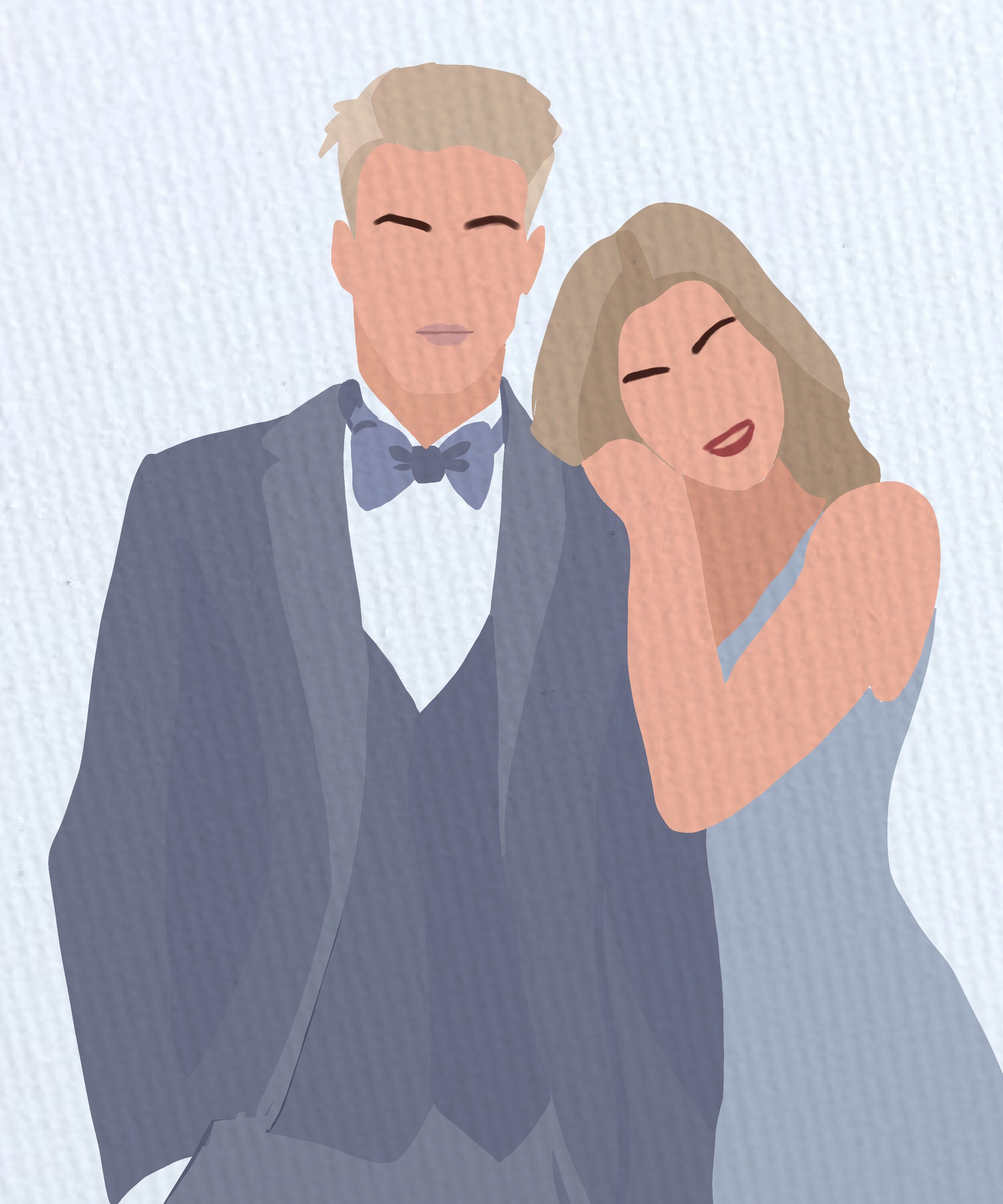 Custom Digital Faceless Portrait Digital Minimalist portrait Etsy