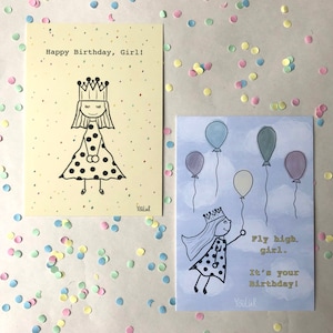 Geburtstagskarten Set Prinzessin