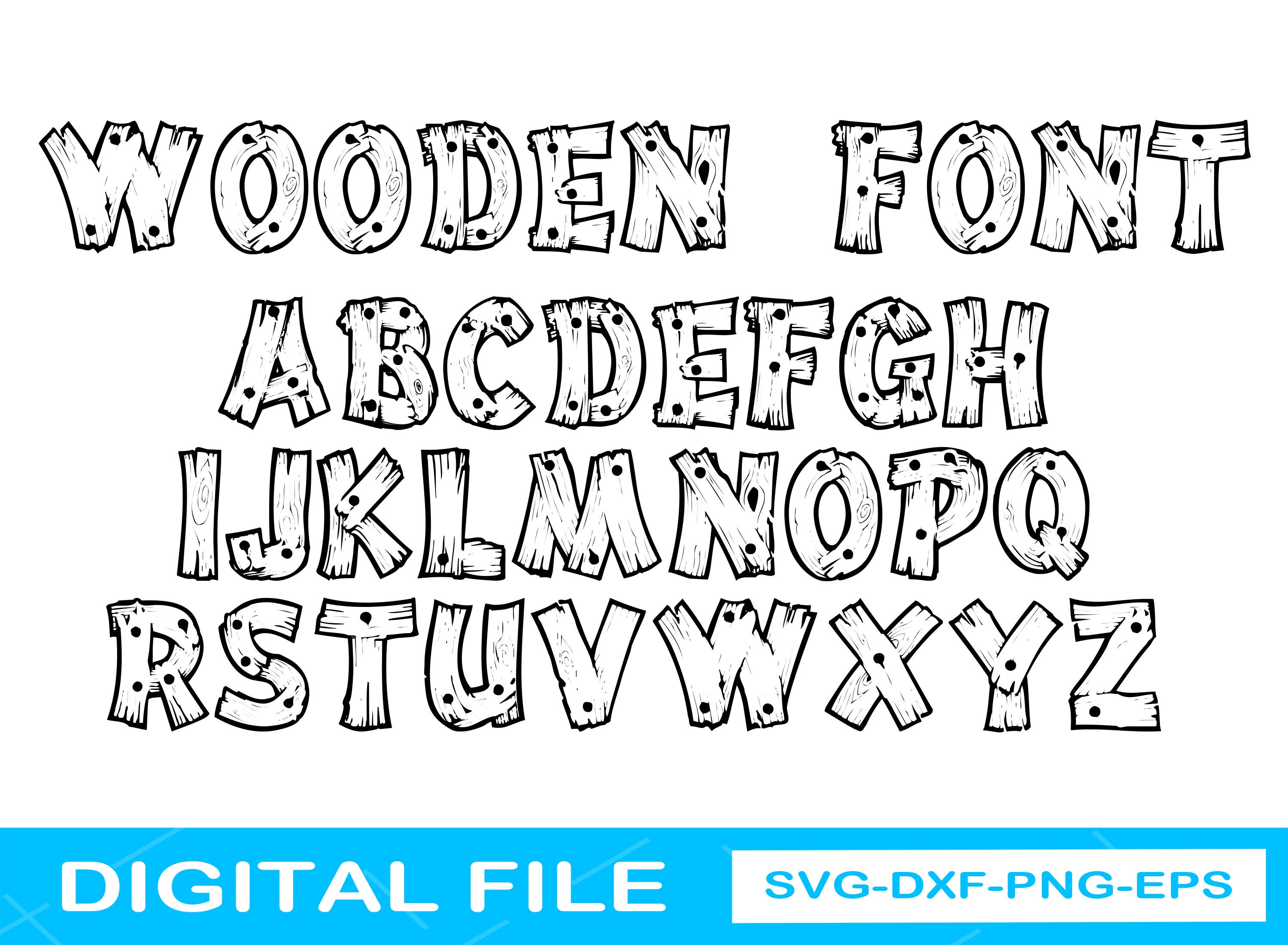 Wood Alphabet Svg Plank Alphabet Svg Wood Font Letters And Etsy