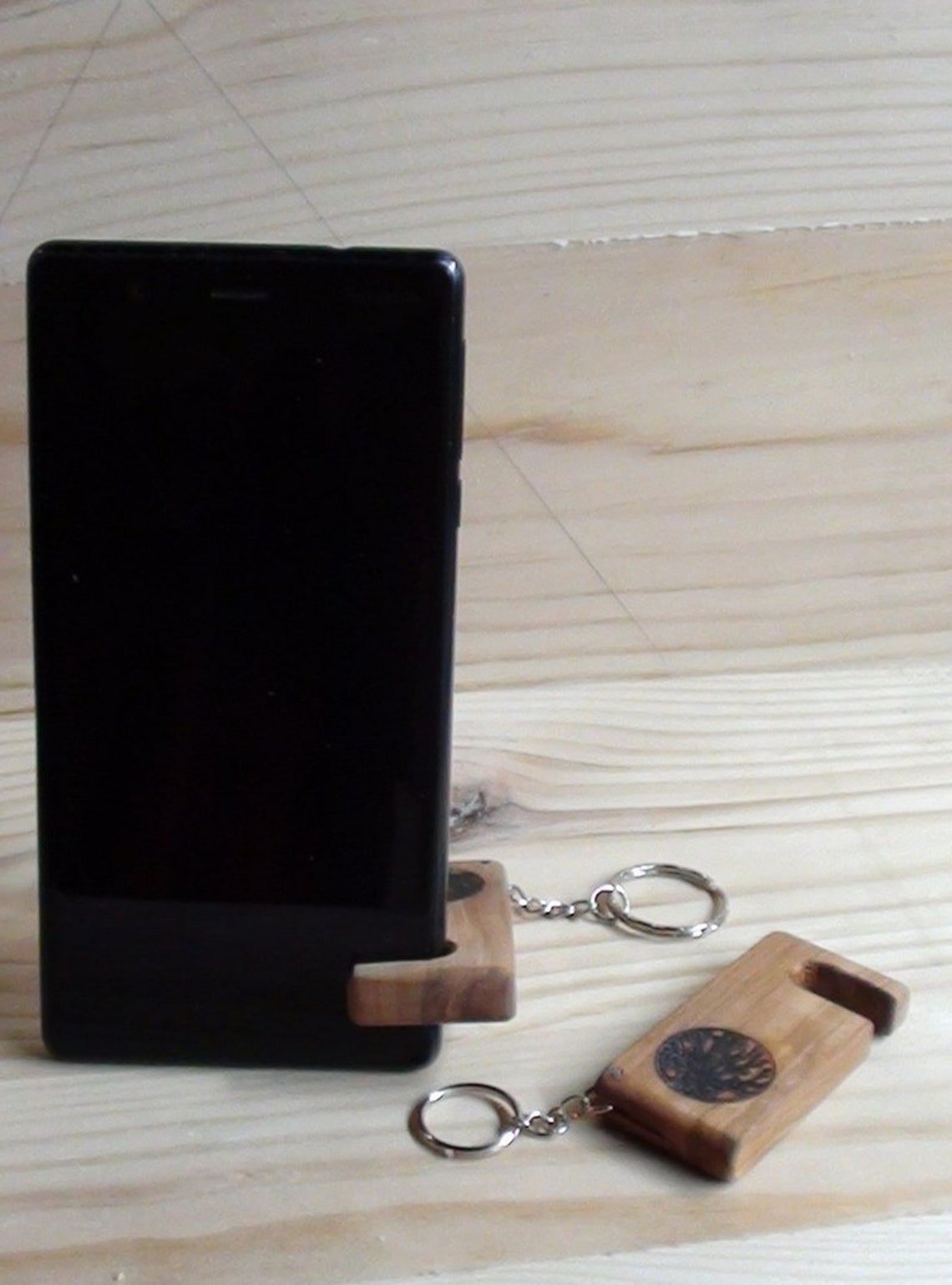 Keychain phone holder wooden souvenir Etsy