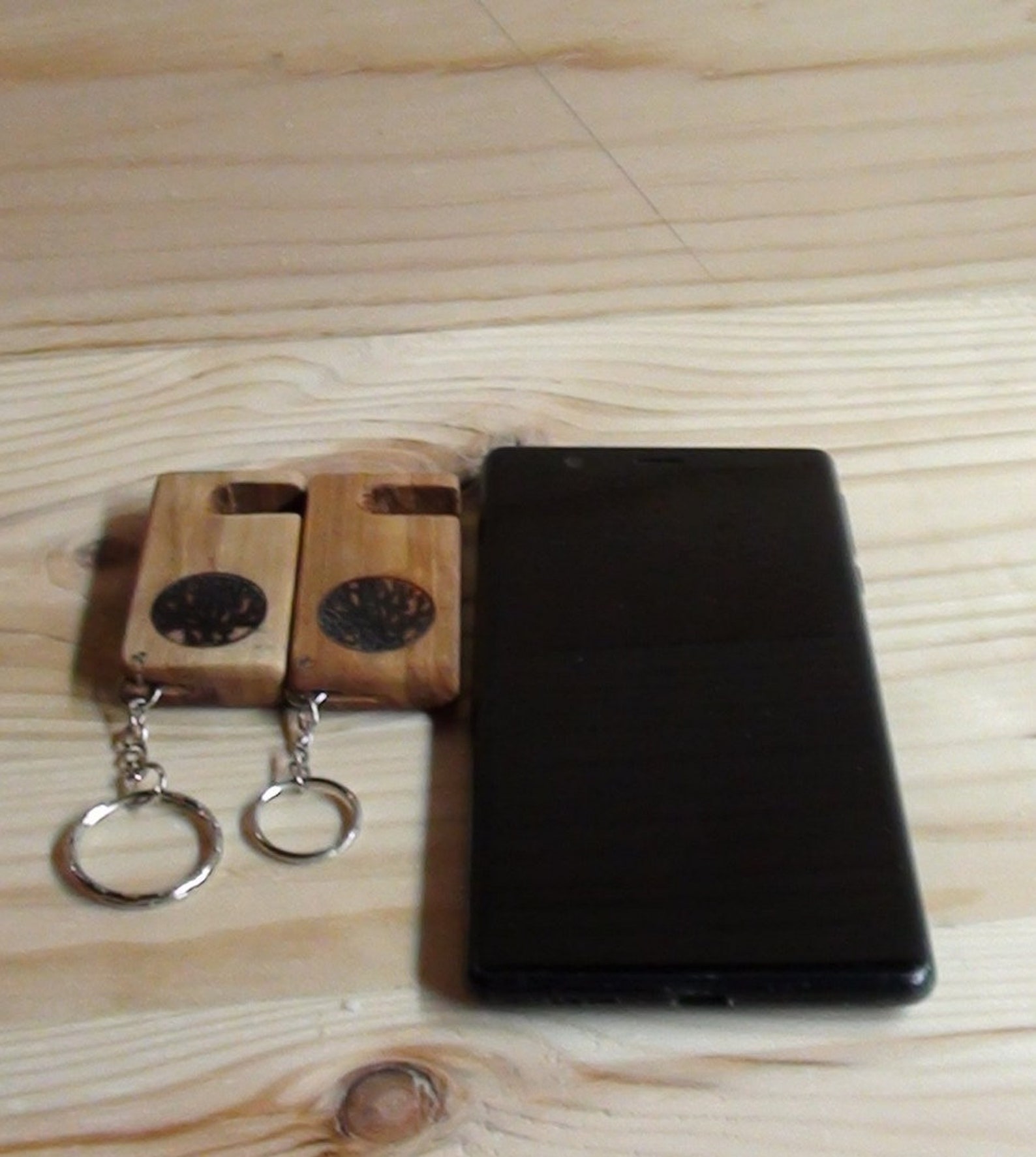 Keychain phone holder wooden souvenir Etsy