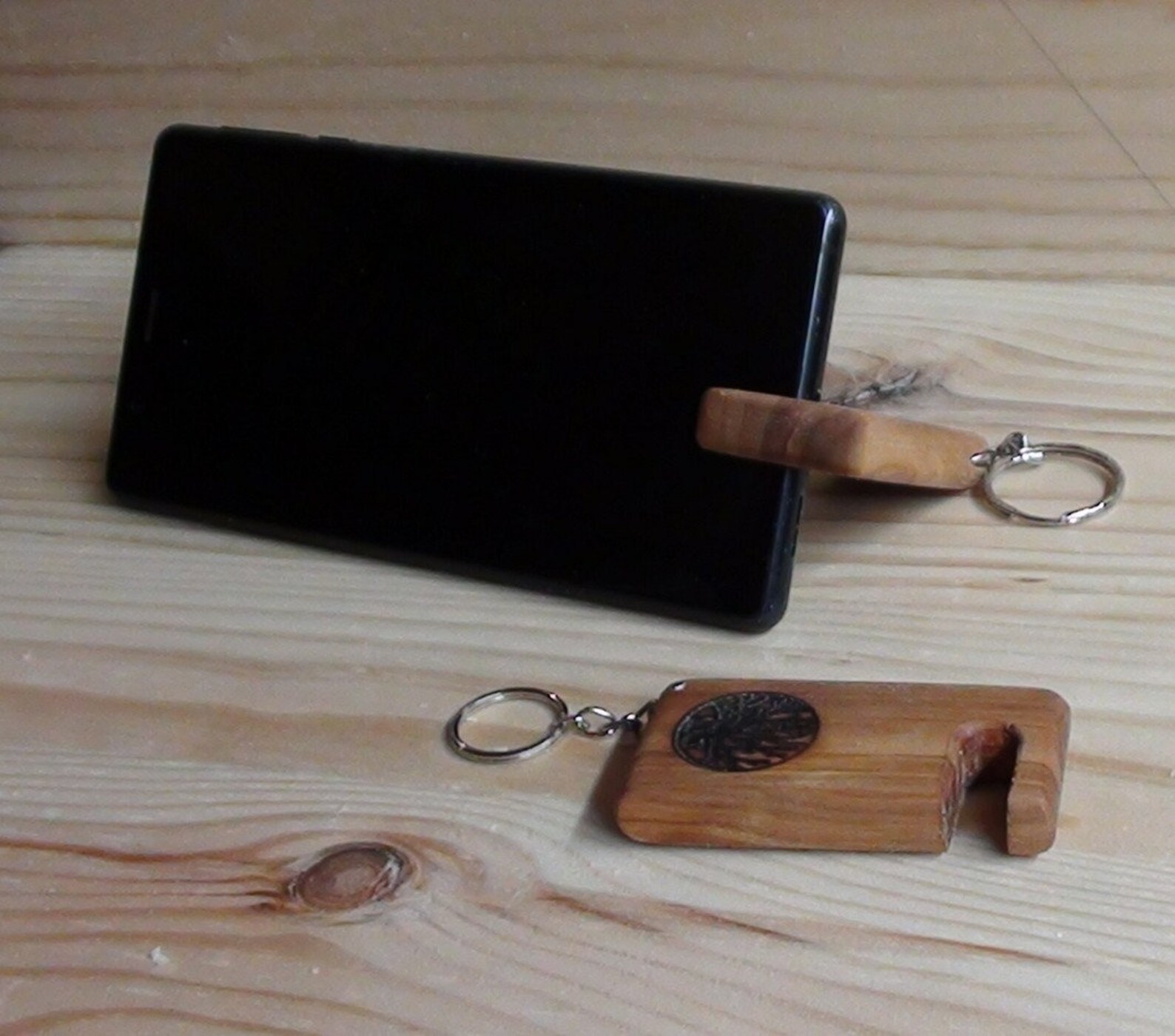 Keychain phone holder wooden souvenir Etsy