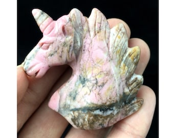 Pretty Pink Magical Crystal Beaded Rhodonite Unicorn
