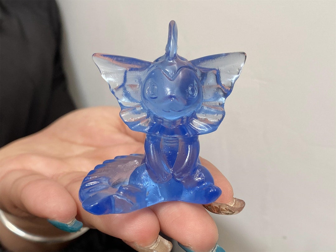 2.1" Blue Opalite Hand Carved Vaporeon,Quartz Crystal Skull,Crystal Eevee,Reiki Healing Figurine,Crystal Gifts 1pc