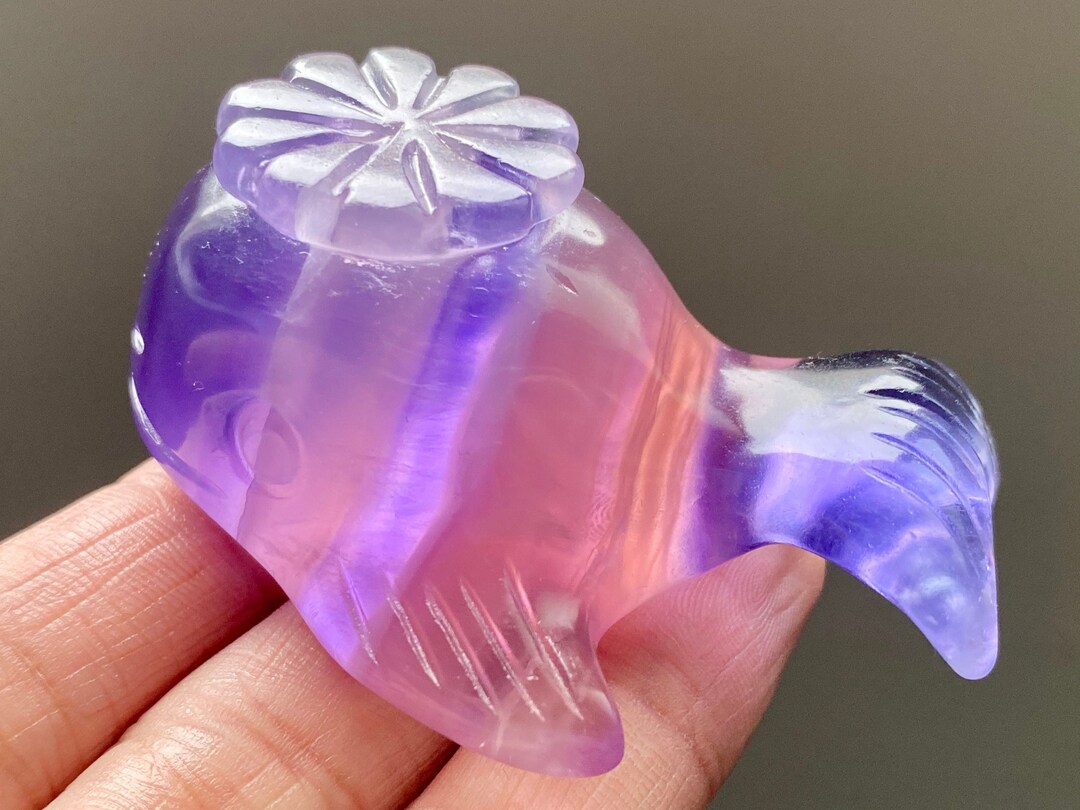 2.5 Natural Fluorite Carved Whalefluorite Whale - Etsy