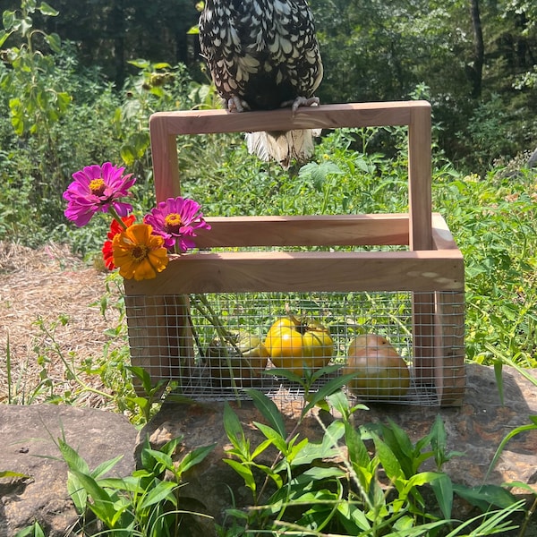 Panier de récolte de cèdre || Panier de jardin || Panier pique-nique || Panier de légumes || Boîte à outils || Centre de table || Panier à oeufs