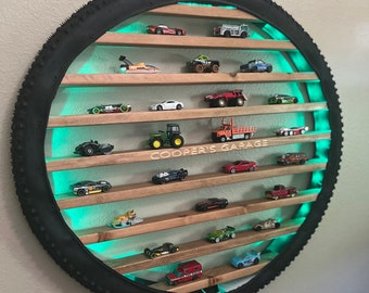 Original Personalized Tire Shelf || Toy Car Display || Toy Train Display || Toy Car Storage || Wall Art || Bike Tire Shelf