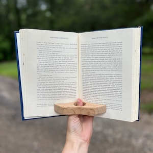 Book Page Holder Book Holder Thumb Book Holder Wooden Book Ring Book Buddy image 2