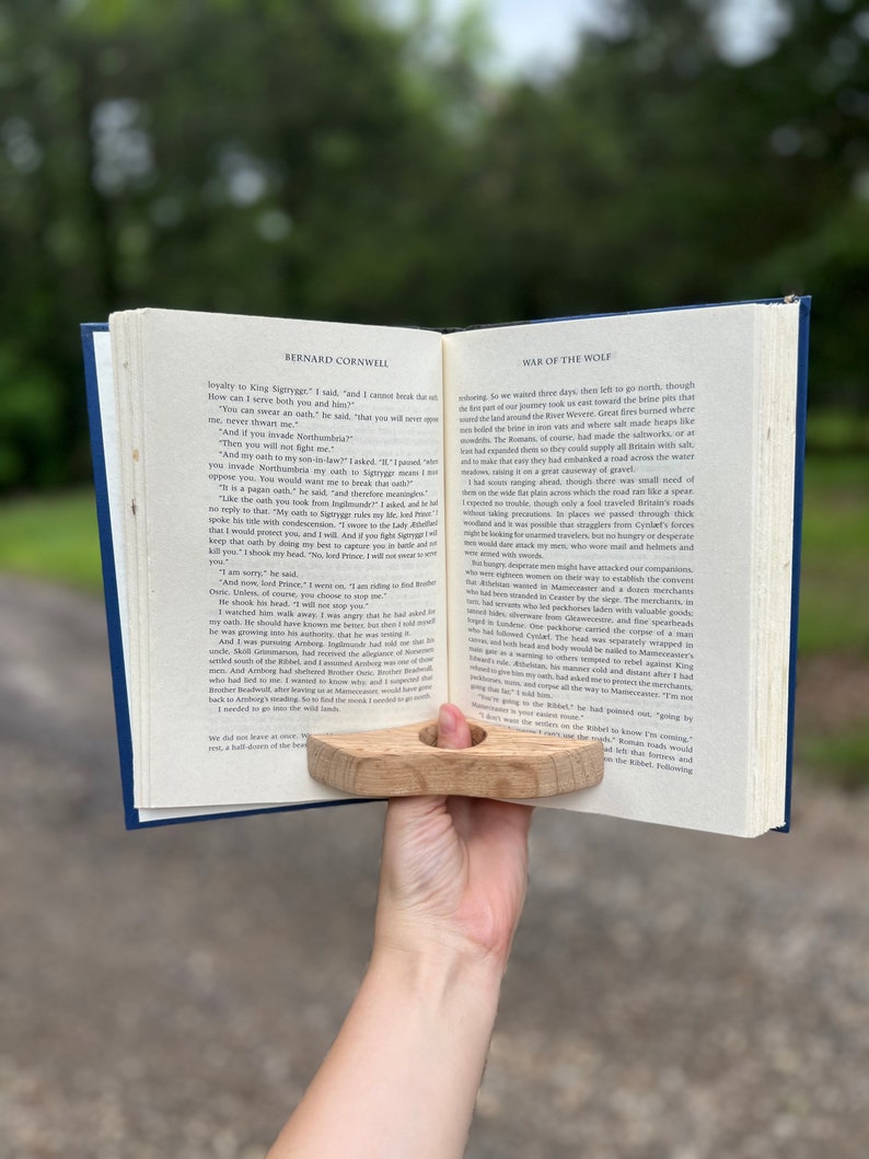 Book Page Holder Book Holder Thumb Book Holder Wooden Book Ring Book Buddy image 2